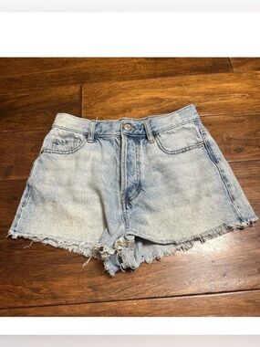 PacSun Blue Jean Shorts Size 25 Cut Off Raw Hem Good Condition 2 in Inseam